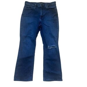 Banana Republic Jeans Women's Size 29 Blue High Rise Cropped Flare Distressed